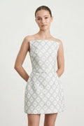 Strapless Crepe Sheath Graduation Dress - KissProm